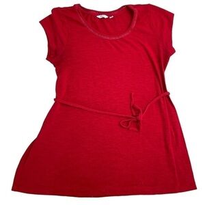 Thyme Maternity Red Short Sleeves Shirt Size Large 3/27$